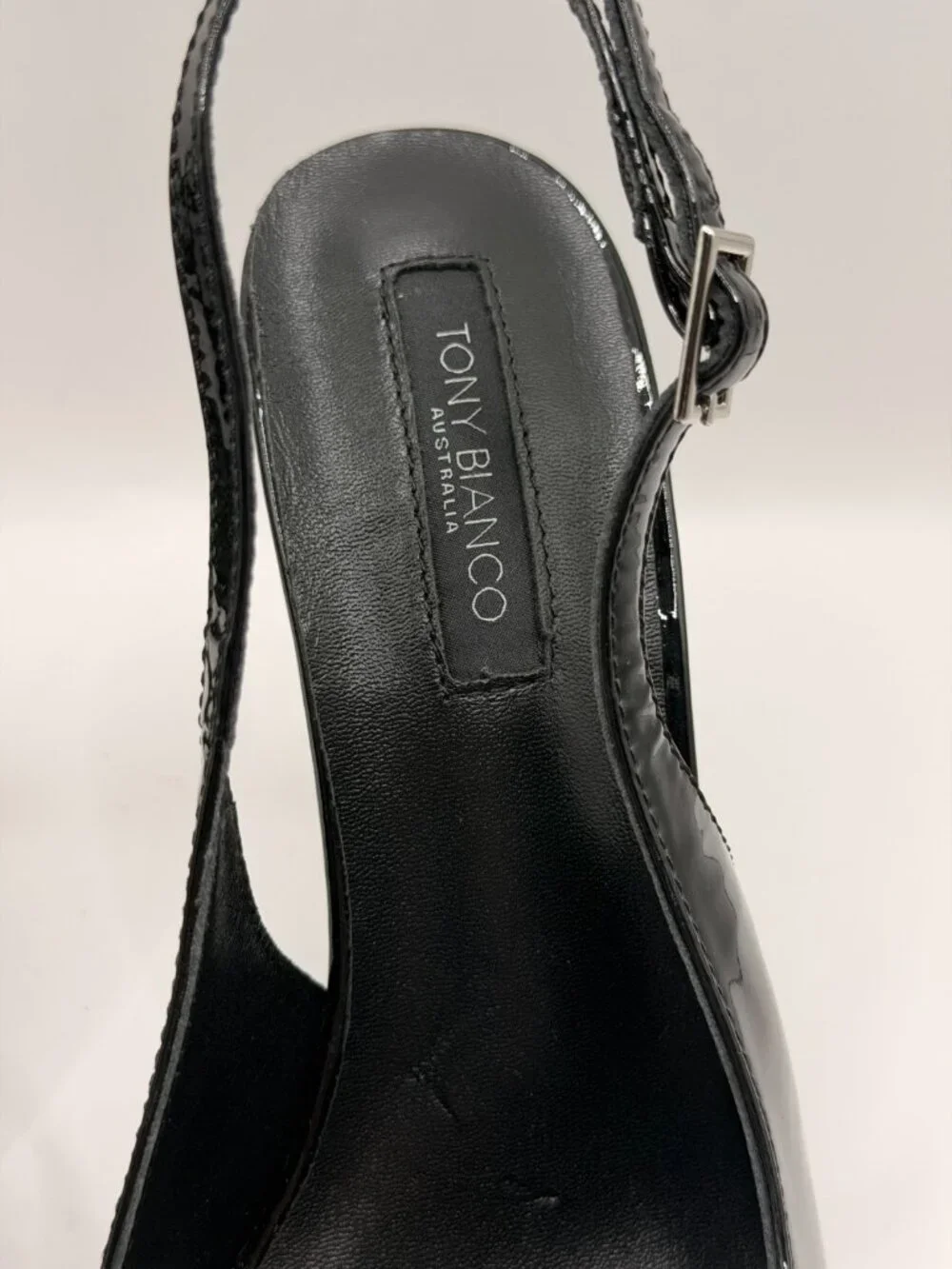 Tony Bianco Womens Asti Sling Back Sexy Black High Heel Slingback Sz 9.5